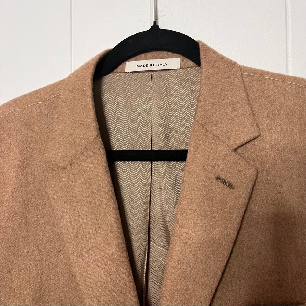 Joseph Abboud 100% Camel Hair Made in Italy Tan Sport Coat Lanificio Campore 46L - Picture 2 of 13